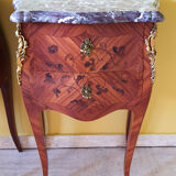 Pair chevets Louis XV marble breccia Violette