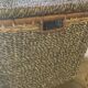 Chest in raffia or wicker