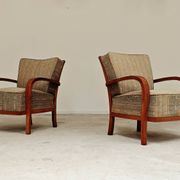 Paire de fauteuils Krasna Jizba Art déco bois massif