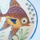 Ceramic plate of art, glazed terracotta, signed Puigdemont, 60s