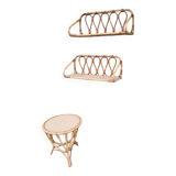 Rattan shelf