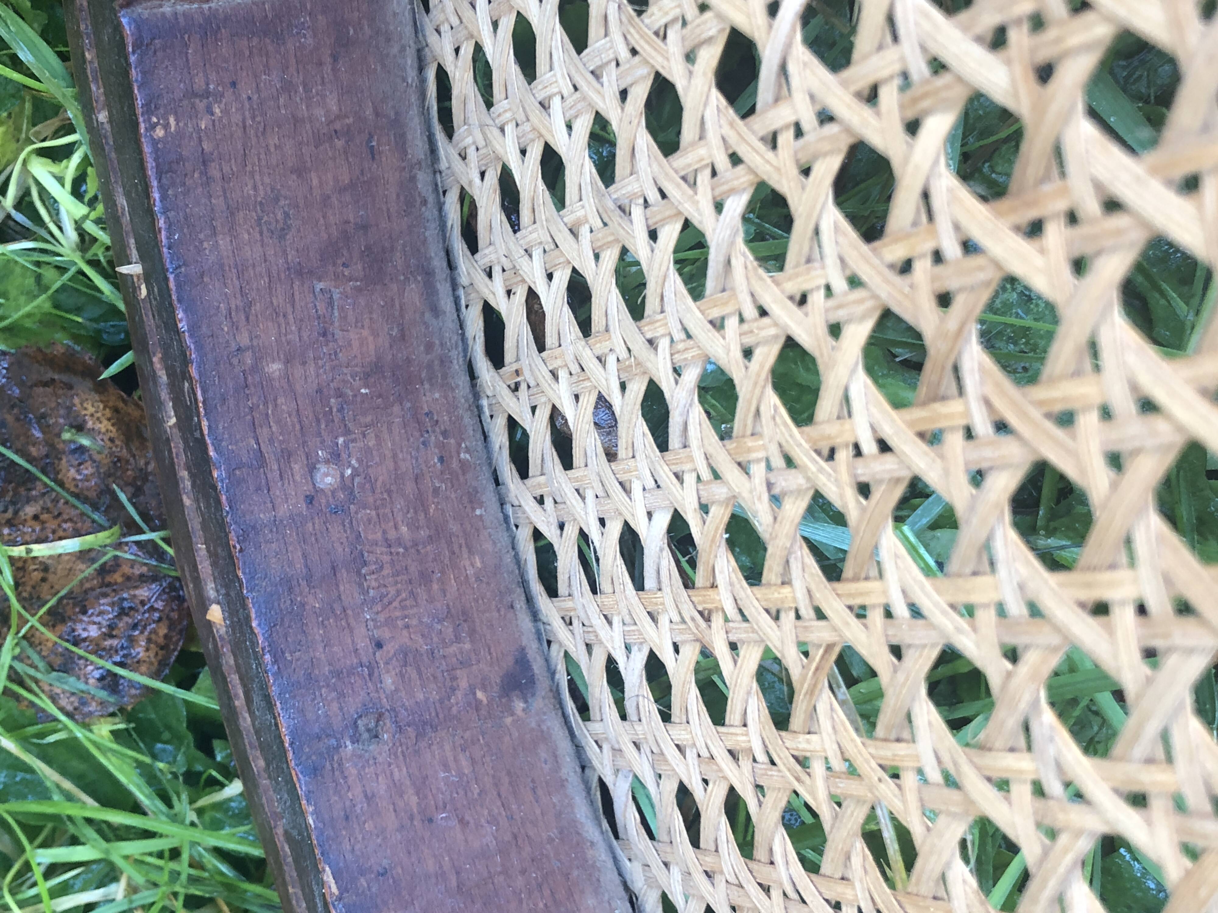 Caned bistro chair