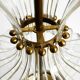 Mid-Century Pendant Lamp by Vereinigte Werkstätten, in Brass and Plexiglass