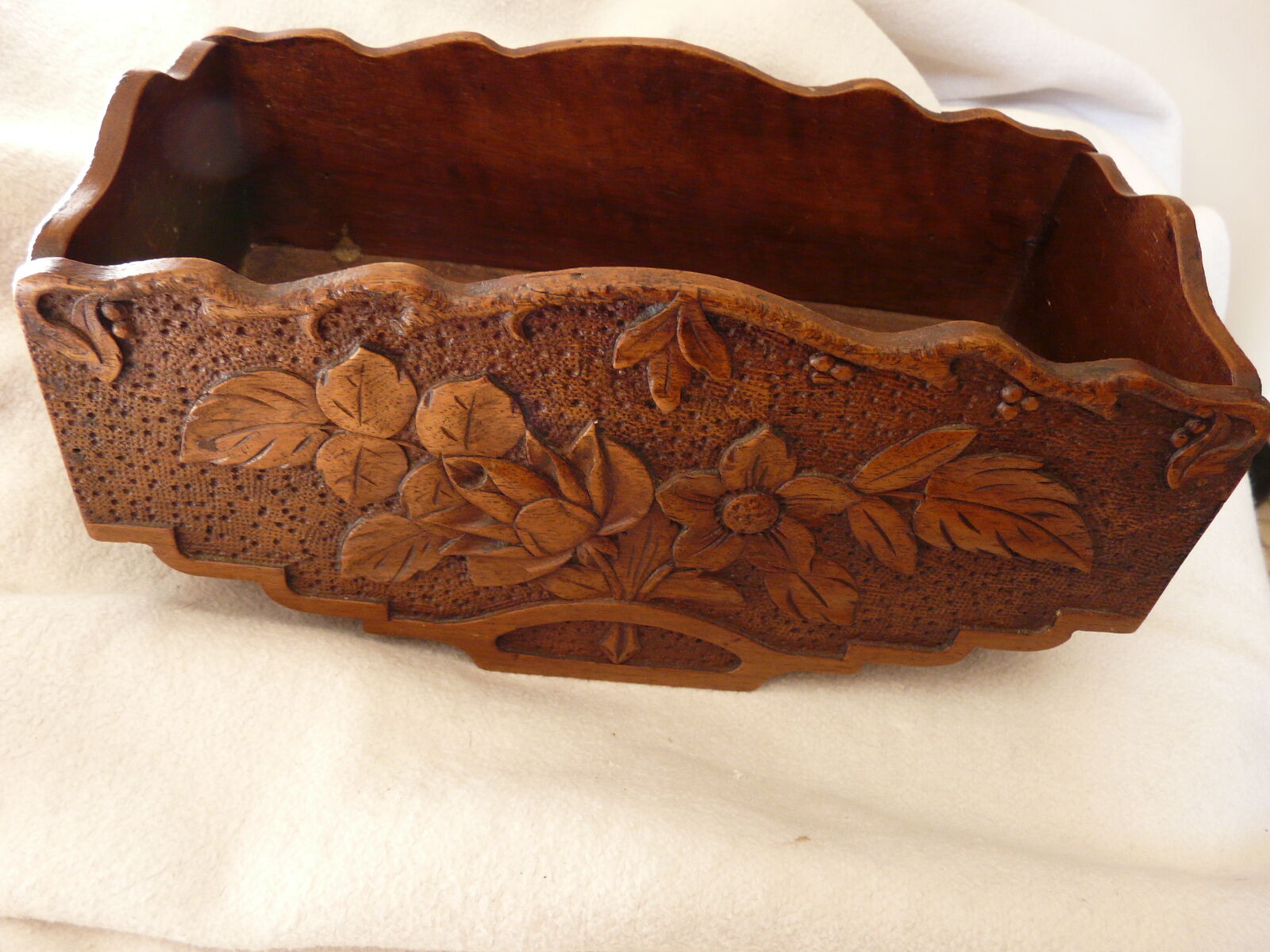 Jardinière d'intérieur de table en bois art déco