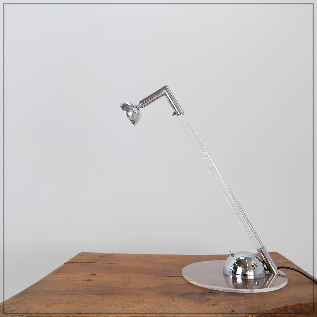 Postmodern Translucent Acrylic glass Table Lamp - 1980s