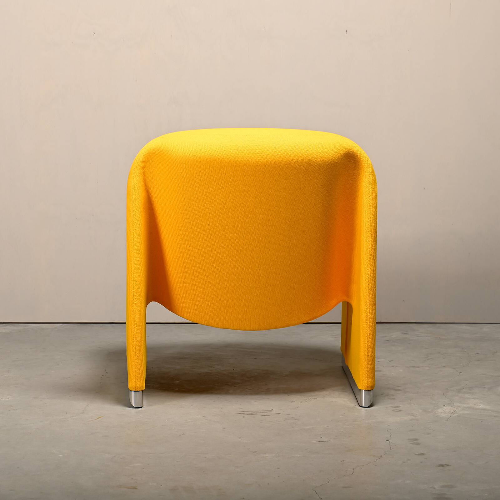 Giancarlo Piretti Alky Lounge Chair in Yellow Fabric for Anonima Castelli