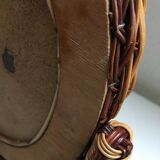 Table mirror in rattan 29 x 20 cm