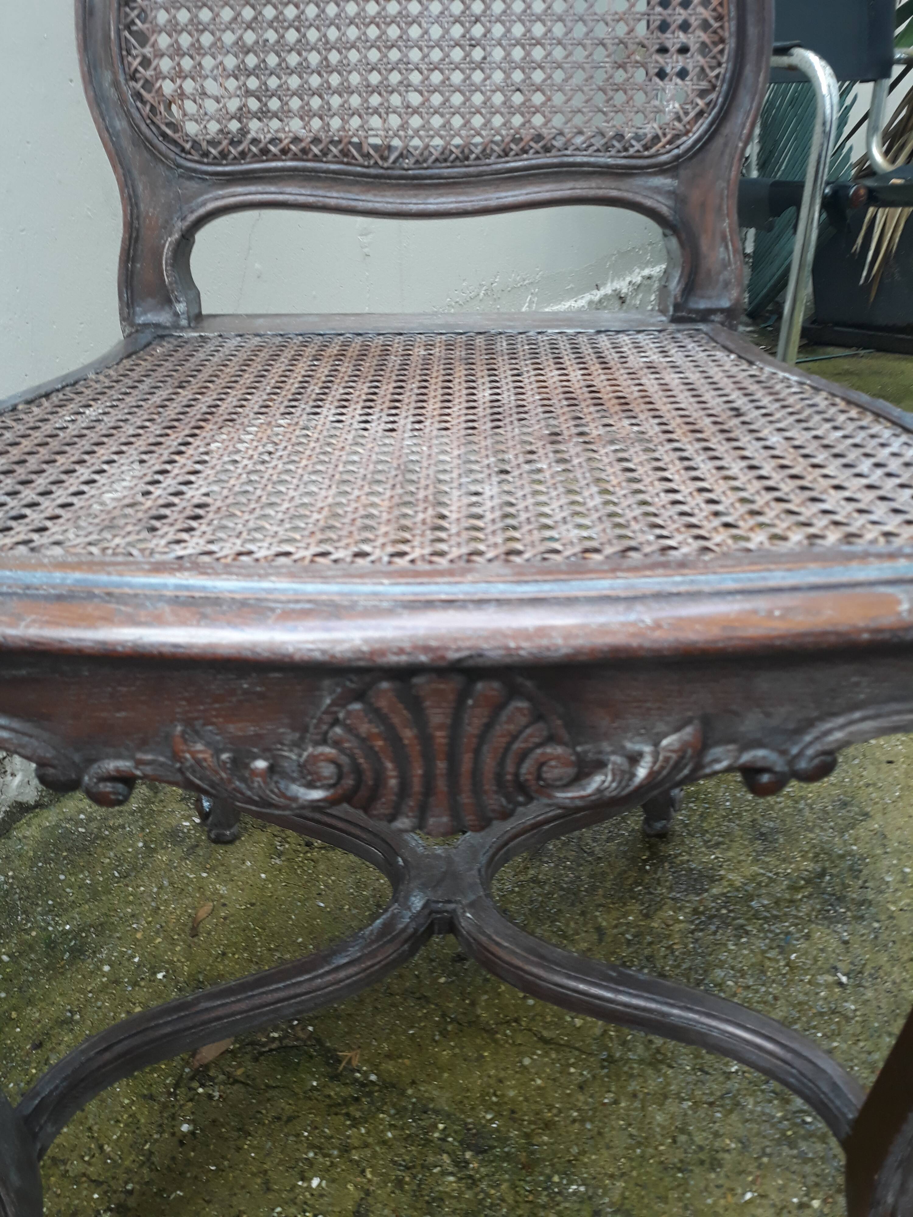 4 regency-style chairs