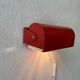 Simple red metal wall light from the AGE, 1970s, Germany.