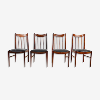 4 Danish Rosewood Chairs from Rio Arne Vodder 1960