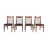 4 chaises danoises en palissandre de Rio Arne Vodder 1960