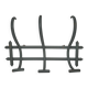 Curved wooden coat rack