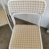 Set of 4 tubular metal chairs from the 90s