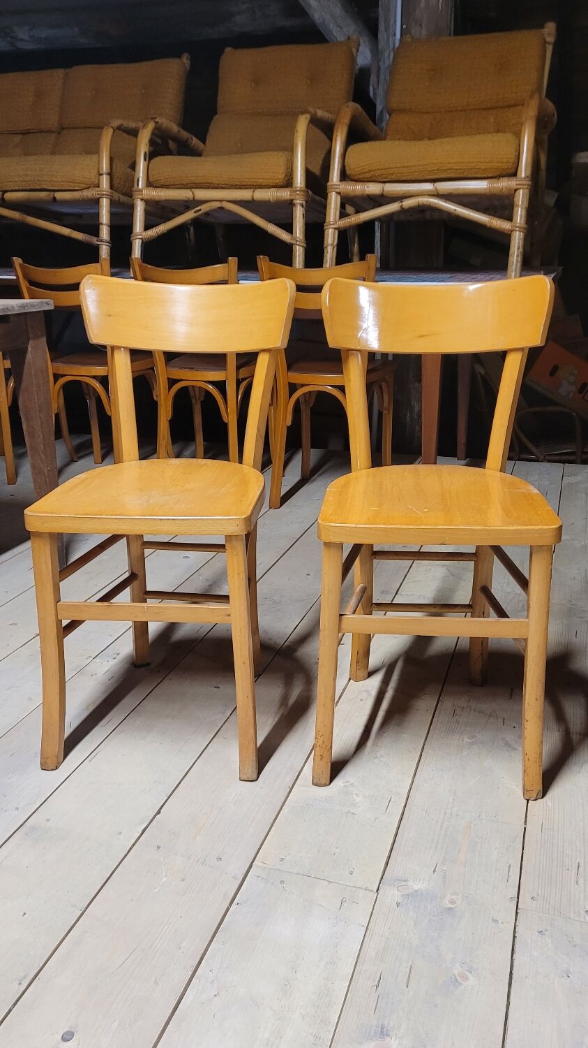 Pair of old bistro chairs, 1950s