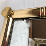 Lancel House gilded metal coffee table, two glazed tops