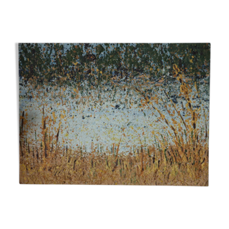 Plates with abstract painting 1990