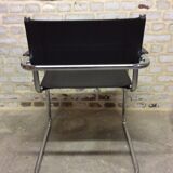 Chair leatherette and brass