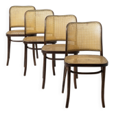 Ensemble de 4 chaises de salle à manger modèle 811 par Josef Hoffmann, Pologne, vers 1980.