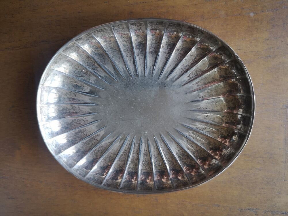 Art Deco silver metal soap holder - 1930s
