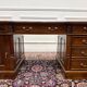 Classic English Desk Green Leather Inlay