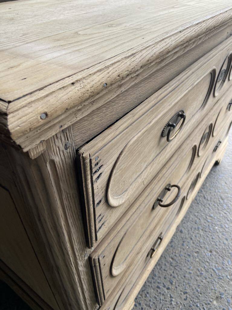 Raw wood chest of drawers