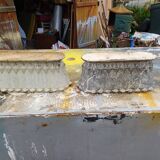 Pair of enamelled cast iron planters from 1900 from Charleville-Mézières