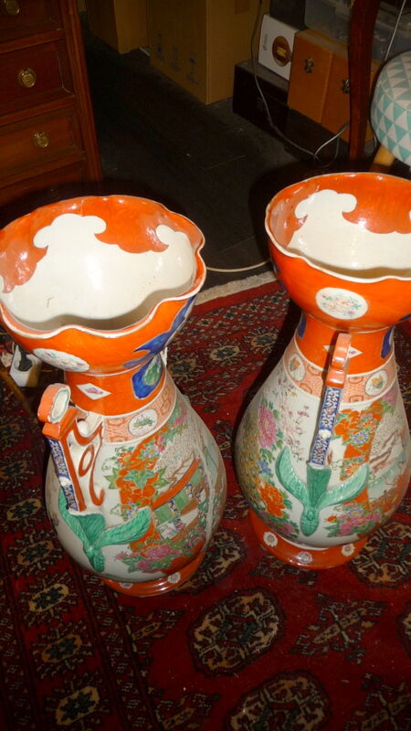 Pair of vases mounted in Imari, Japan