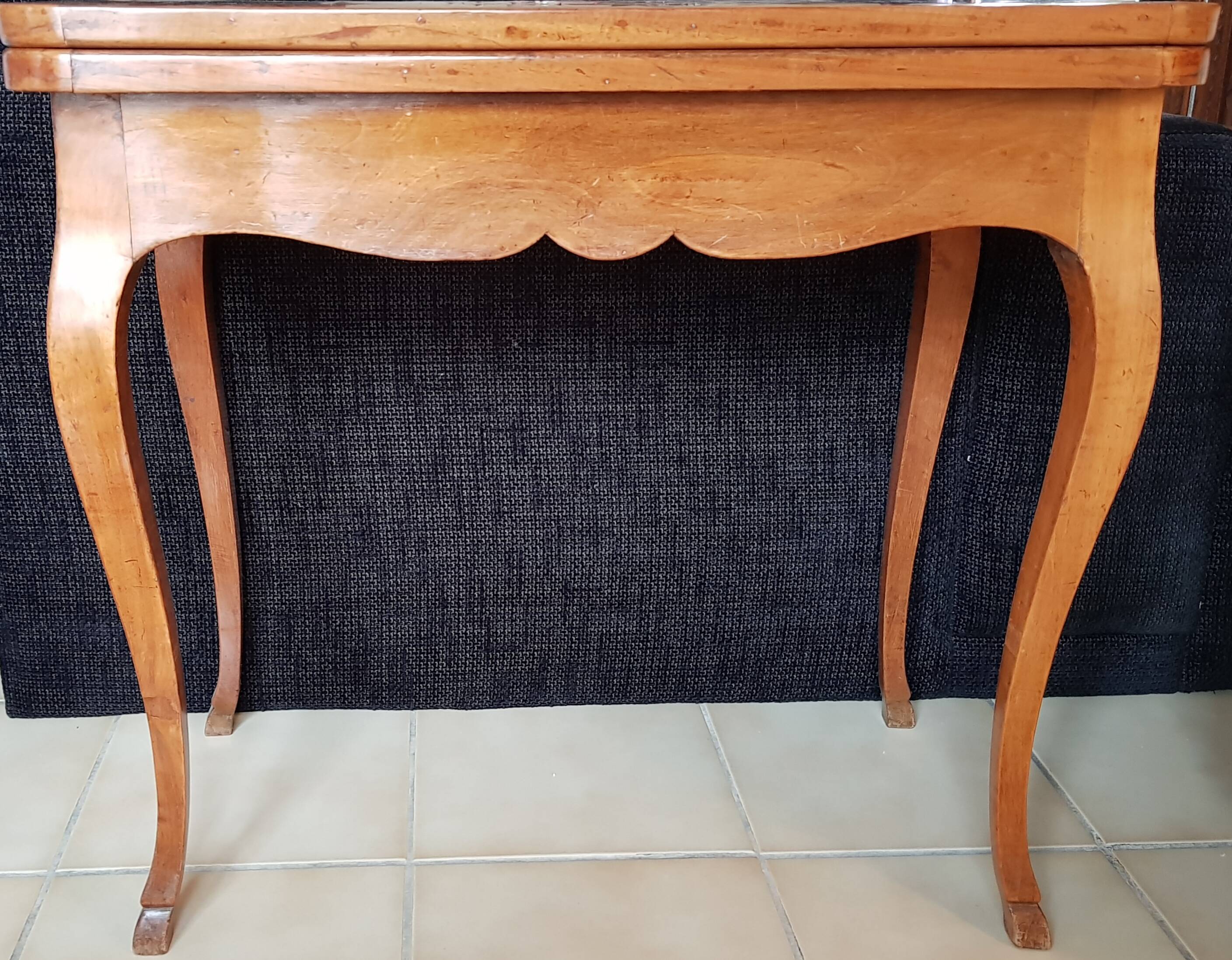 wooden and marquetry game table