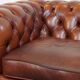 English style cowhide Chesterfield sofa