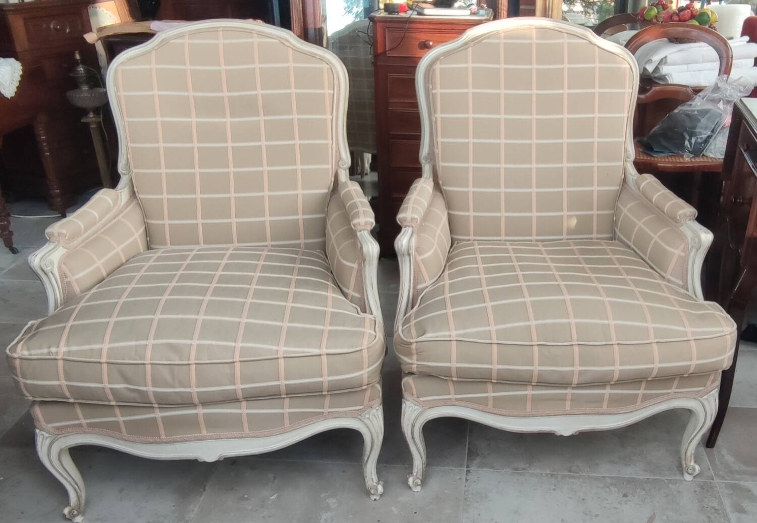 Ancienne Paire de bergères Style Louis XV