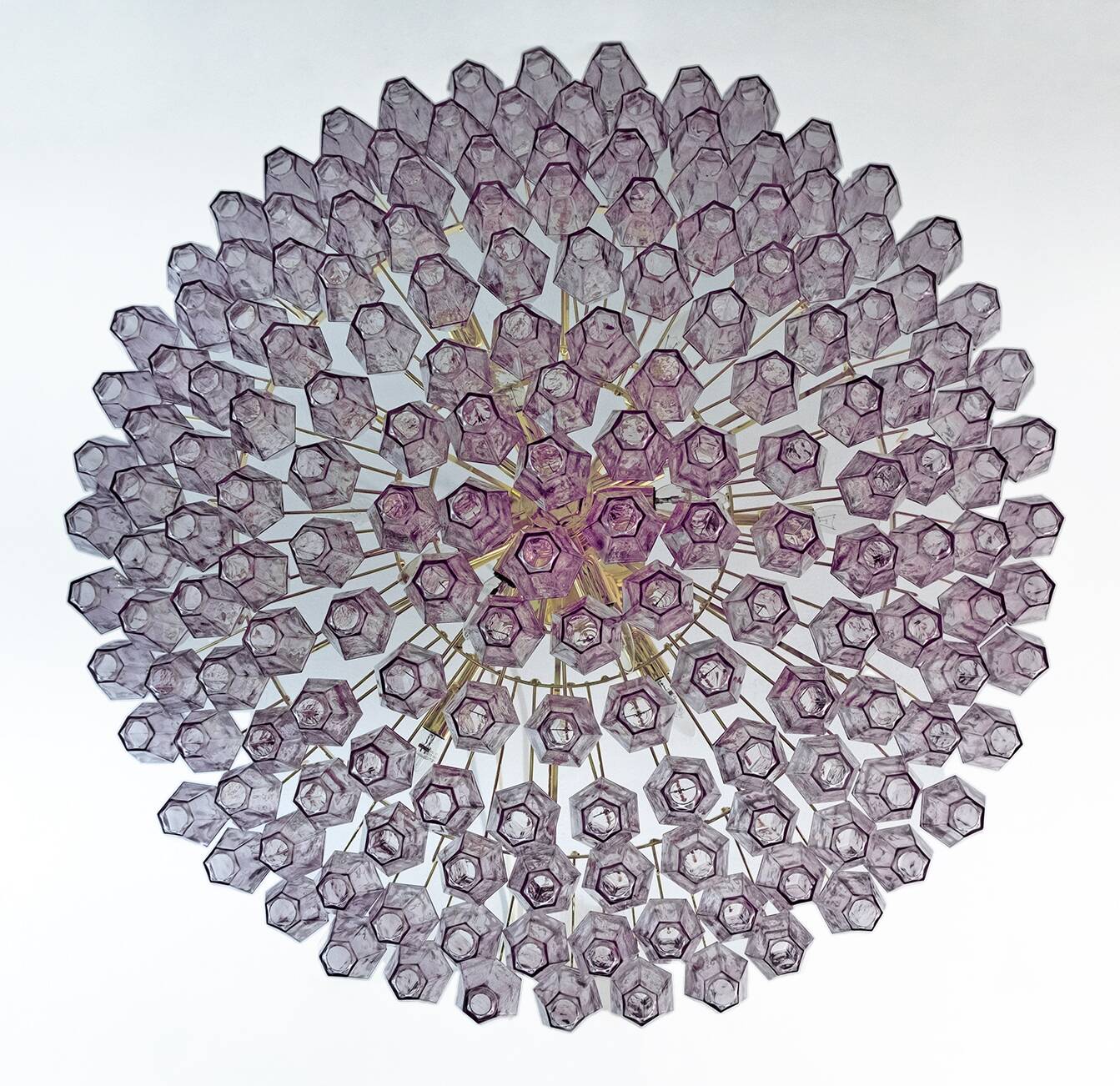 Carlo Scarpa Style Mid-Century Murano Glass Poliedri Chandelier by Venini