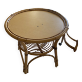 Round rattan table