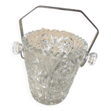 Ice bucket • vintage molded glass