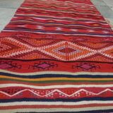 Kilim multicolor hallway done hand in wool carpet 85x195cm