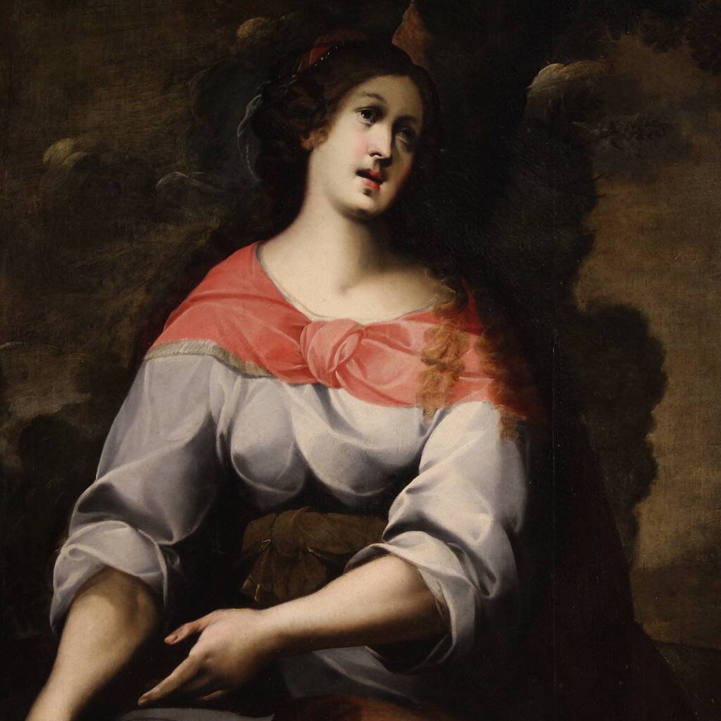 Pair of 17th century Italian paintings, Sibyls