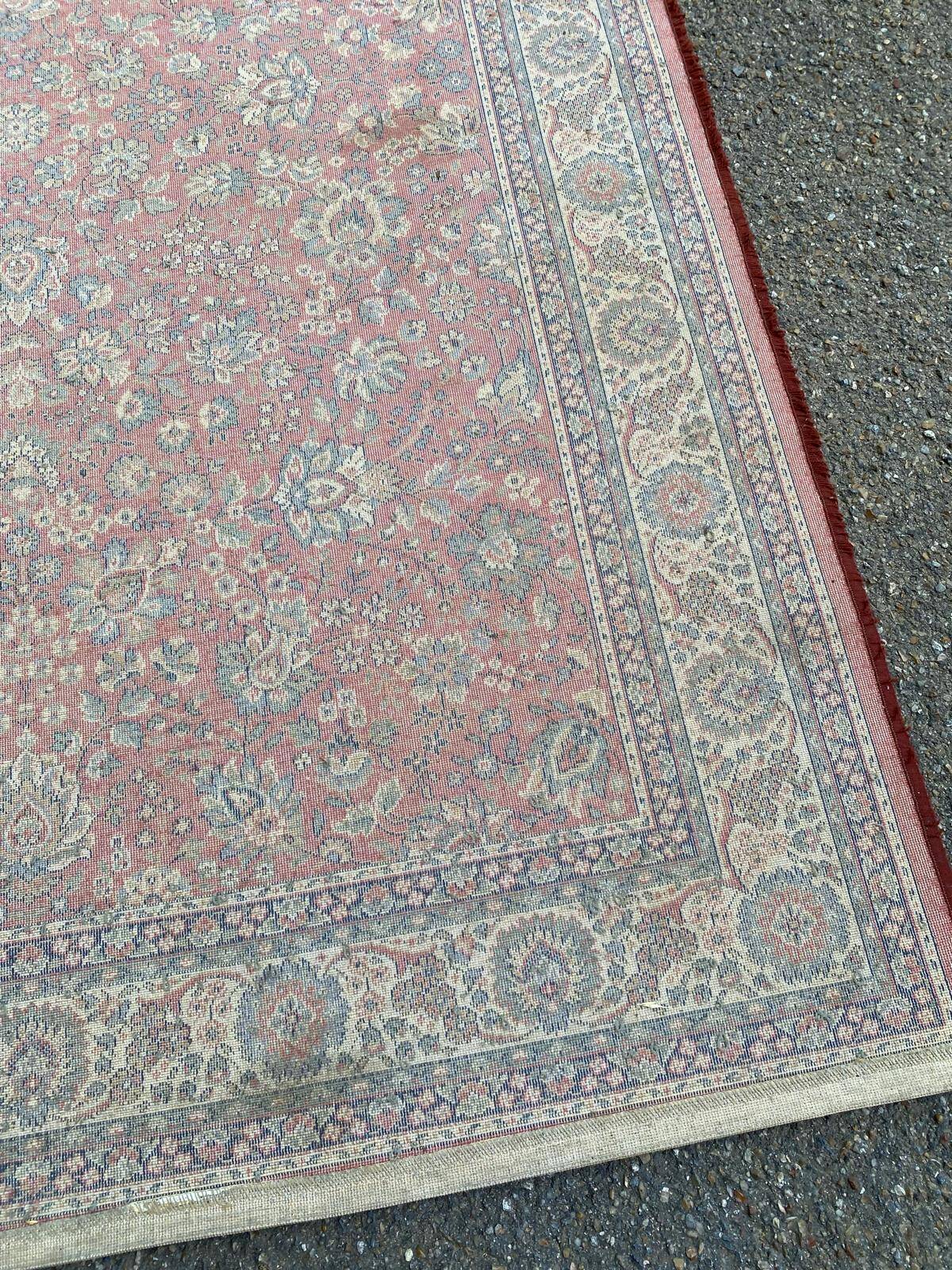 Persian rug burgundy wool 135x195cm