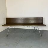 Banc Moderniste en Bois et Acier par Dom Hans van der Laan, 1965