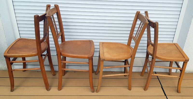 Lot 4 chairs bistrot LUTERMA