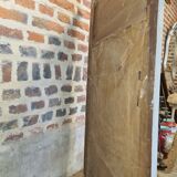 gray and gold patinated trumeau mirror