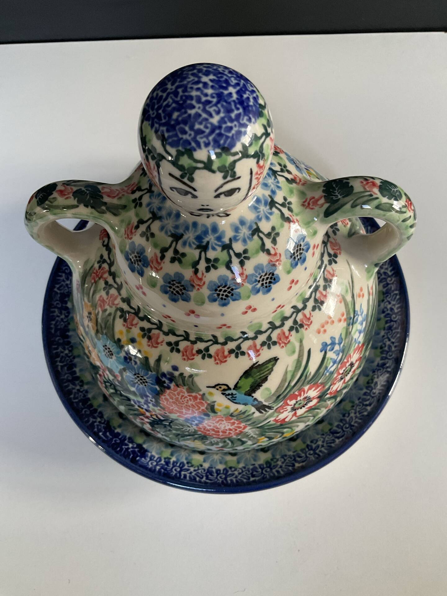 Cloche dish by Teresa Liana in glazed ceramic Poland
