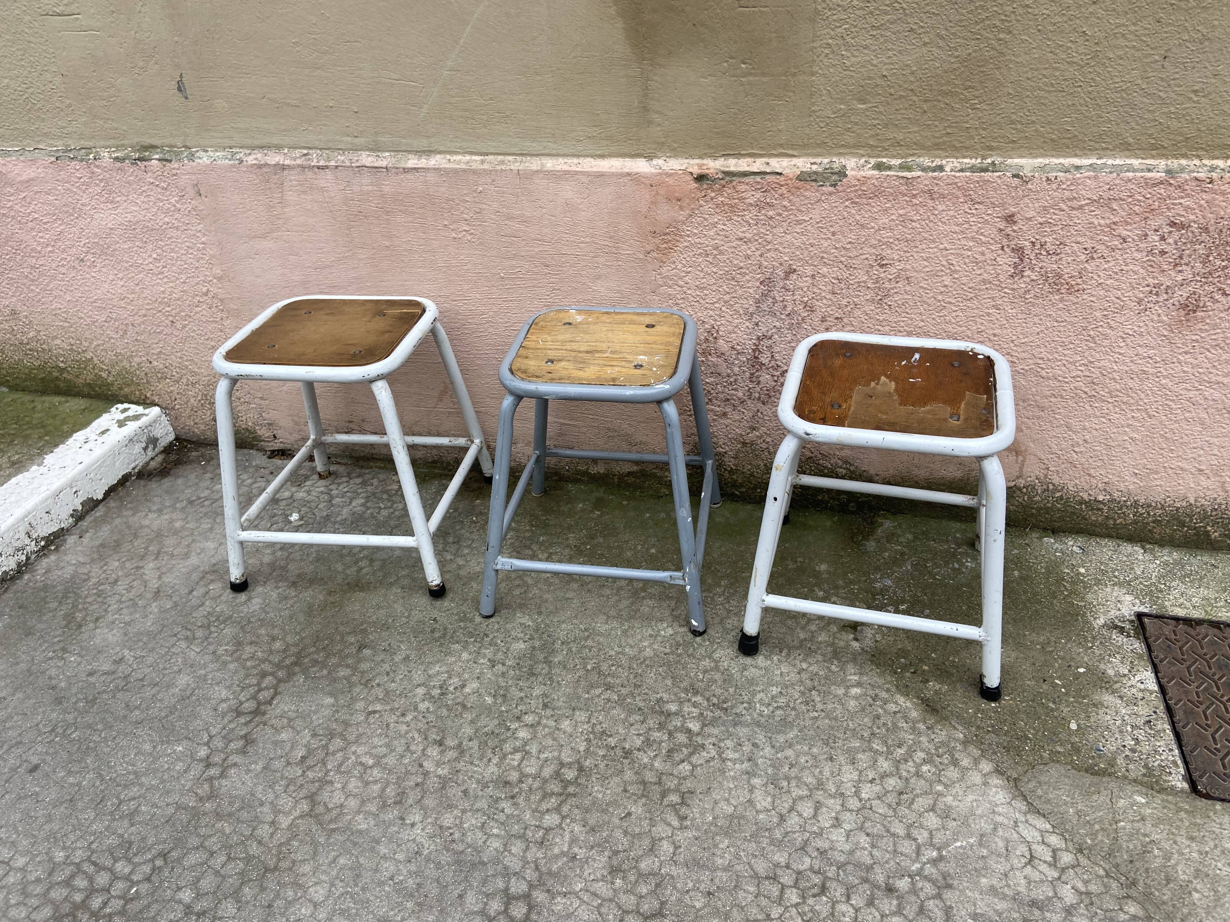 Vintage industrial stool