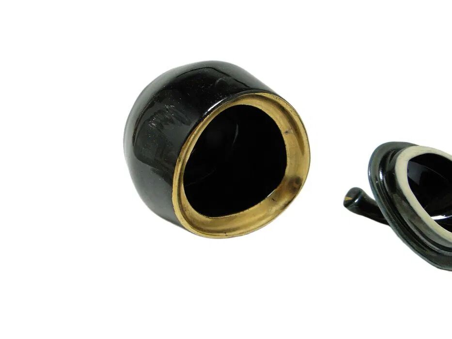 AEY Sugar Bowl Iza, black porcelain, Chodzież