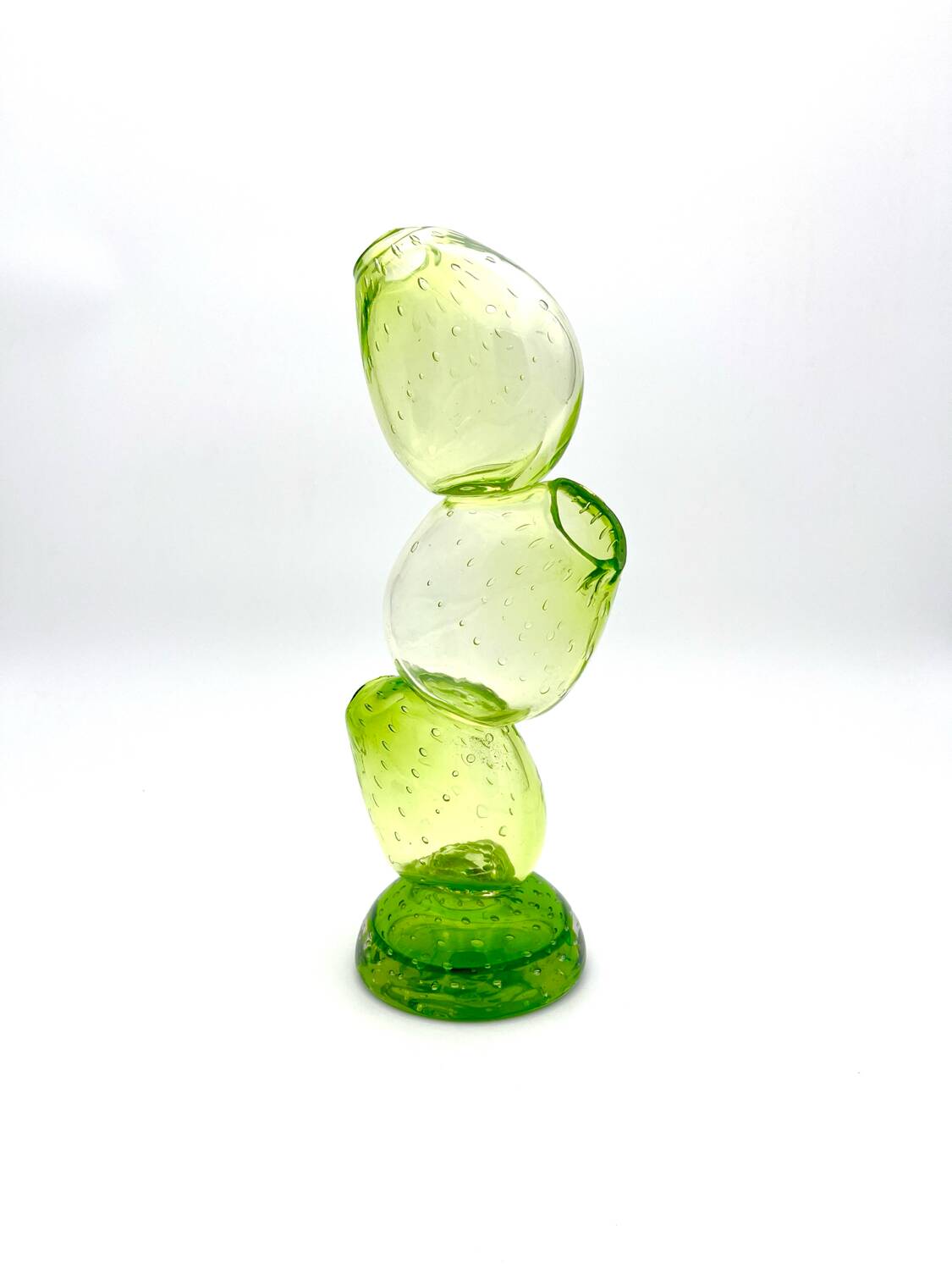 Cactus Vase Sculptural - Murano - Bullicante Glass - Vibrant Green