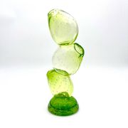 Vase Cactus Sculptural - Murano - Verre Bullicante - Vert vibrant