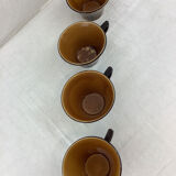 4 cups made in France Sarreguemines Domino model