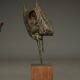 Jetty Homan, Abstract Sculpture, 1970s, Bronze & Teak