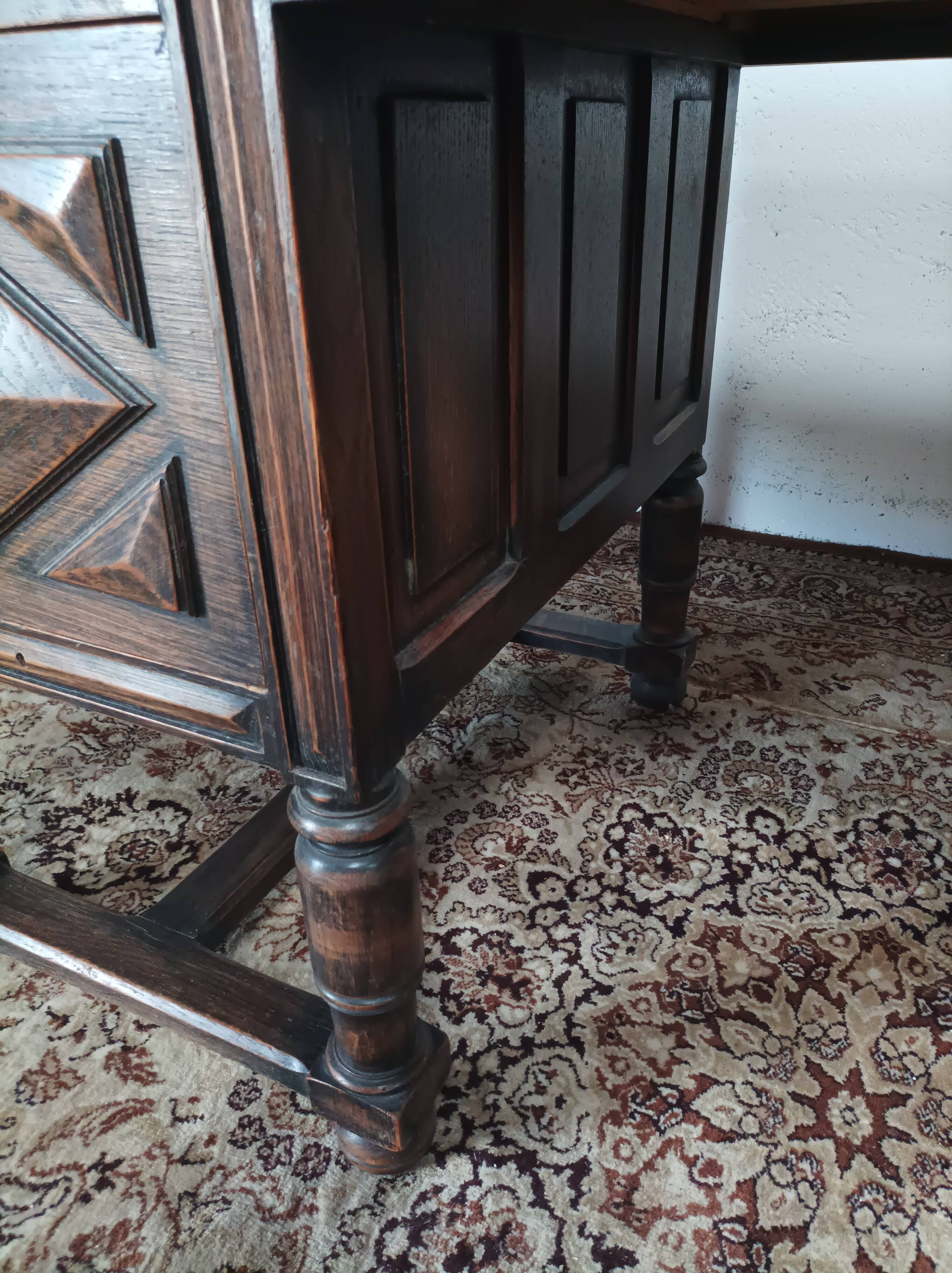 Mazarin Louis XIII style oak desk