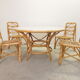 Vintage mid century dutch design rattan round table by Rohe