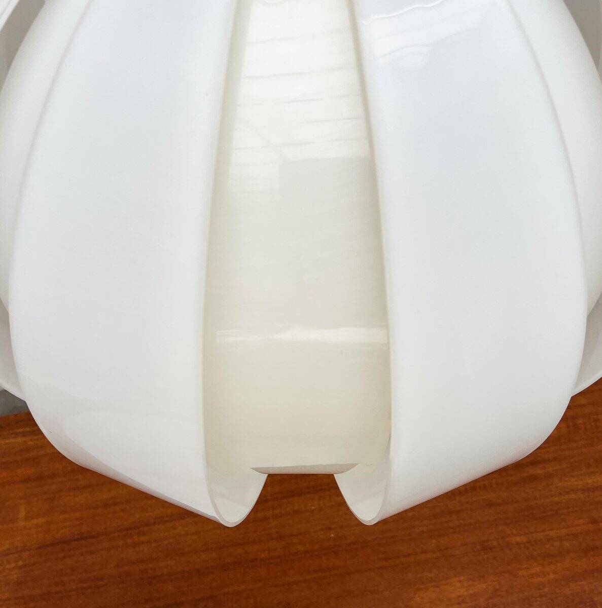 Mid-century space age lamellaire moon pendant lamp from the 1960s.