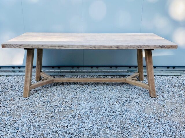 Farmhouse table walnut stripped 200 cm